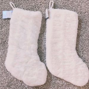 Threshold white fur stockings